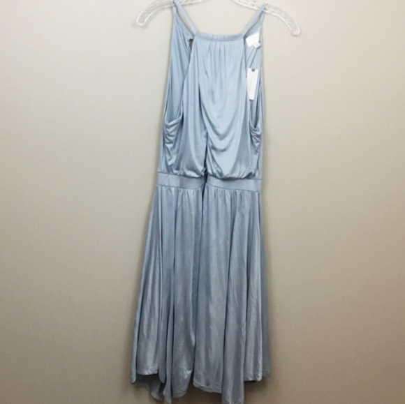 Anthropologie Halter dress handkerchief blue flowy - Picture 4 of 7